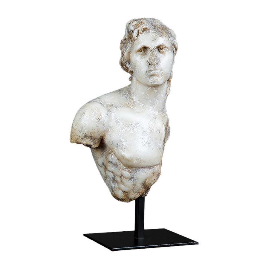 Busto decorativo bianco 26x15x47 cm
