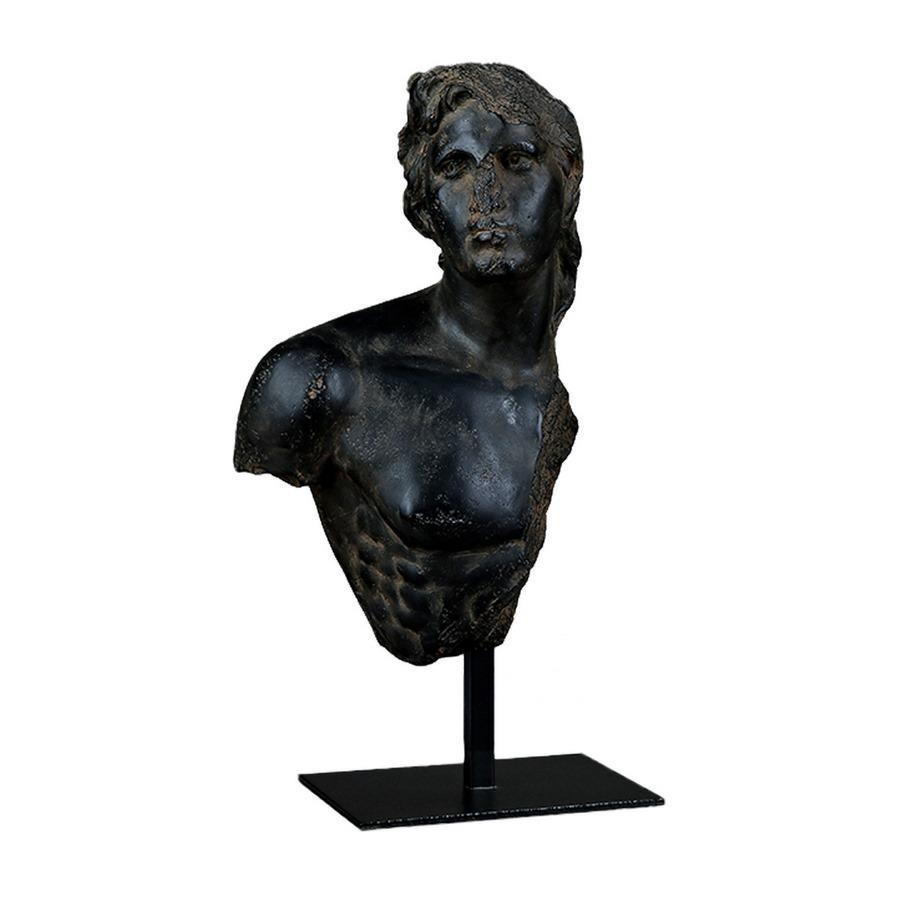 Busto decorativo nero 26x15x47 cm