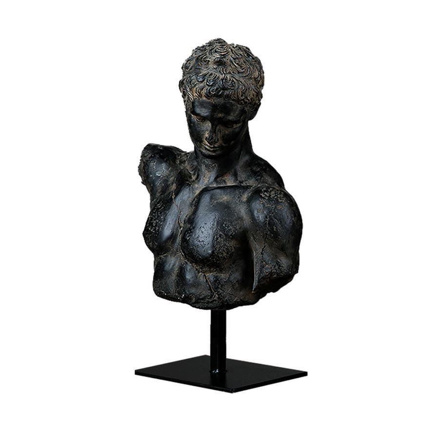 Busto Farnesio Antinous nero 30x16x46 cm