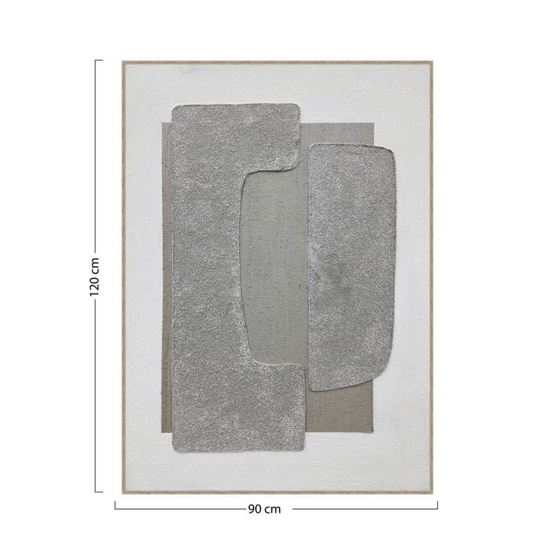 QUADRO TELA ASTRATTO GREY 90X120
