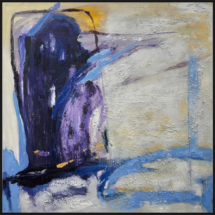 Quadro astratto Blue Jazz 100x100 cm