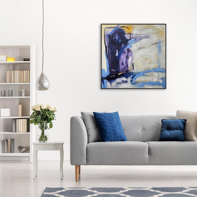 QUADRO TELA ASTRATTO BLUE JAZZ 100X100