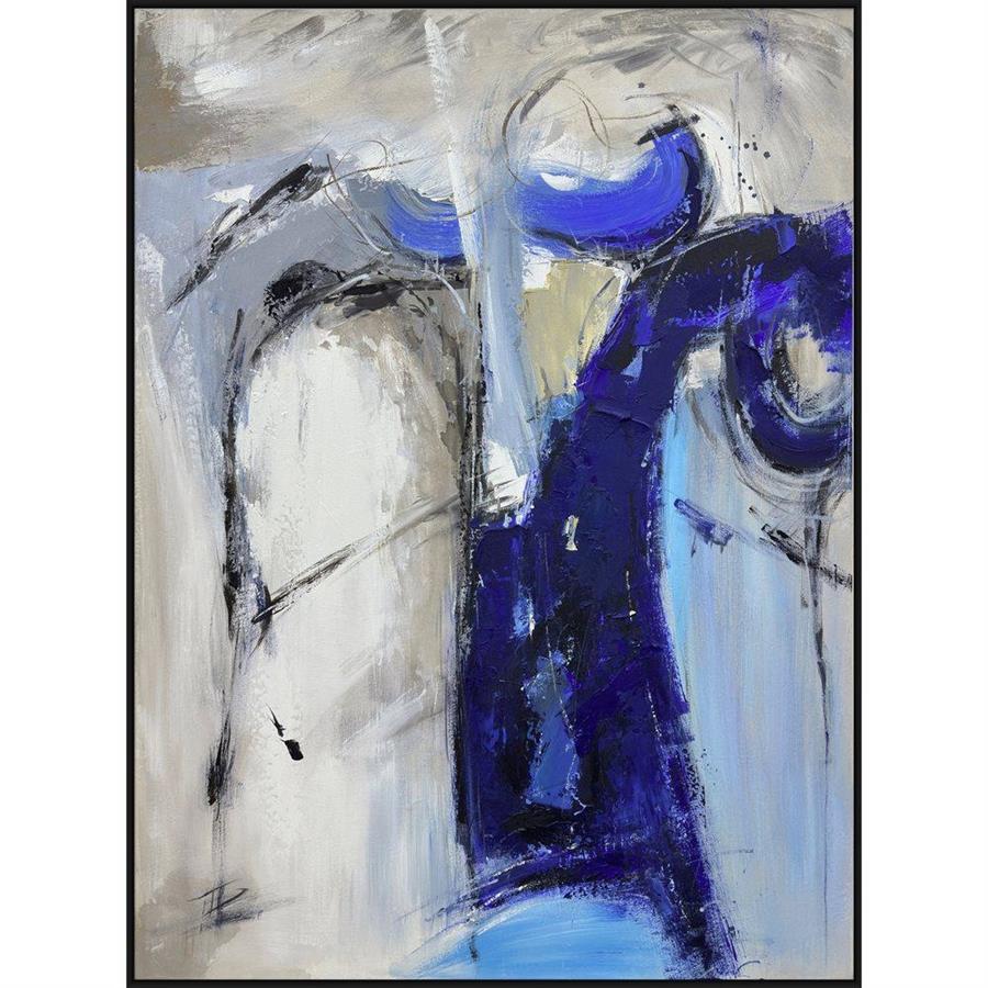 Quadro blu su tela Aurora 90x120 cm