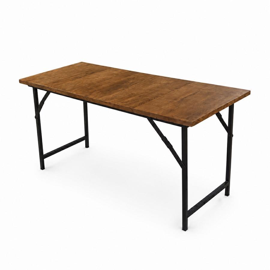 Tavolo richiudibile con gambe in metallo 156x64x72 cm