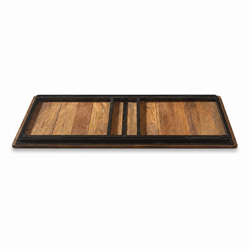Tavolo richiudibile con gambe in metallo 156x64x72 cm