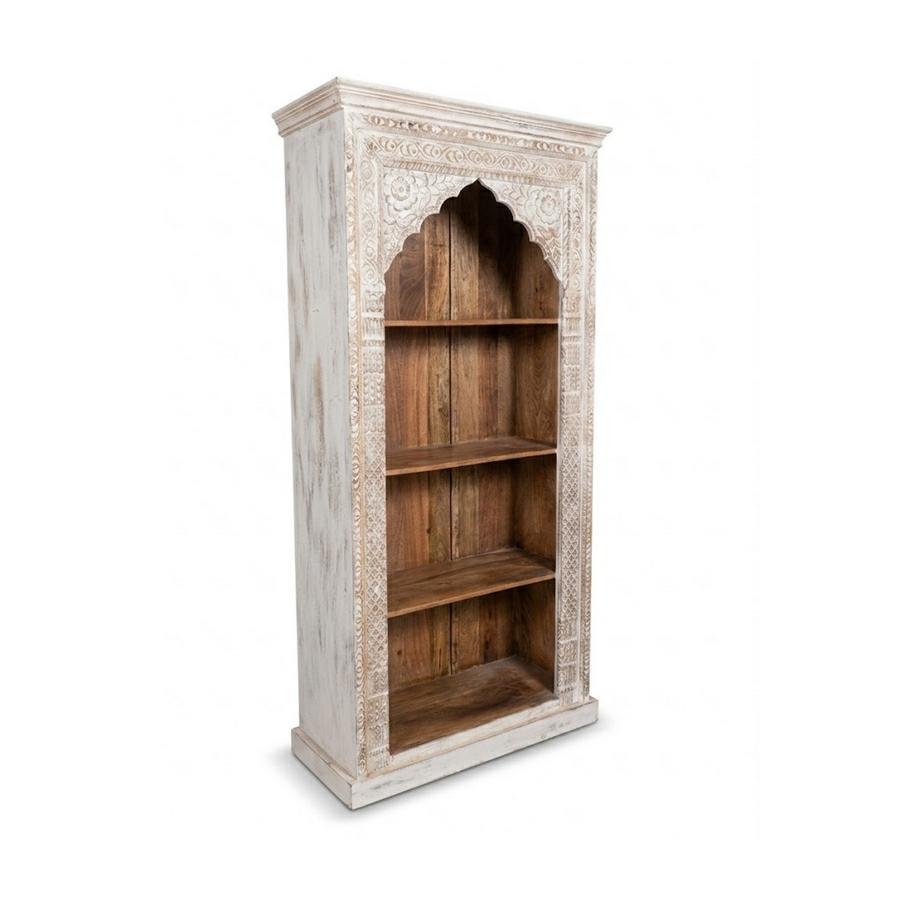 Libreria bianco decapato 100x42x200 cm -  Pasha
