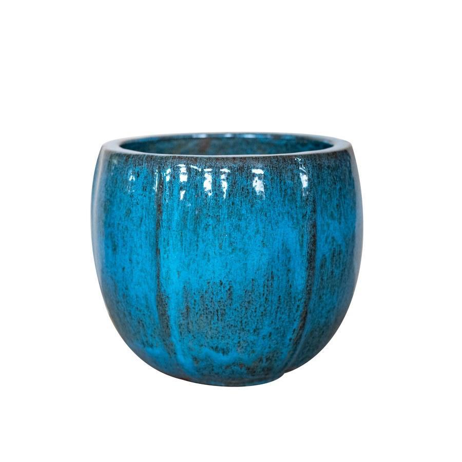 Vaso turchese 47x41 cm - Santorini