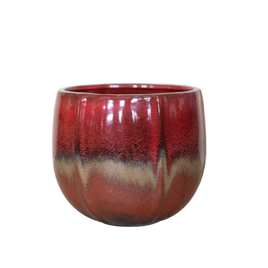 Vaso rosso 47x41 cm - Santorini