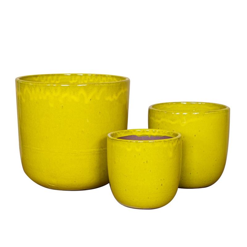 VASO CORFU 27*27 GIALLO