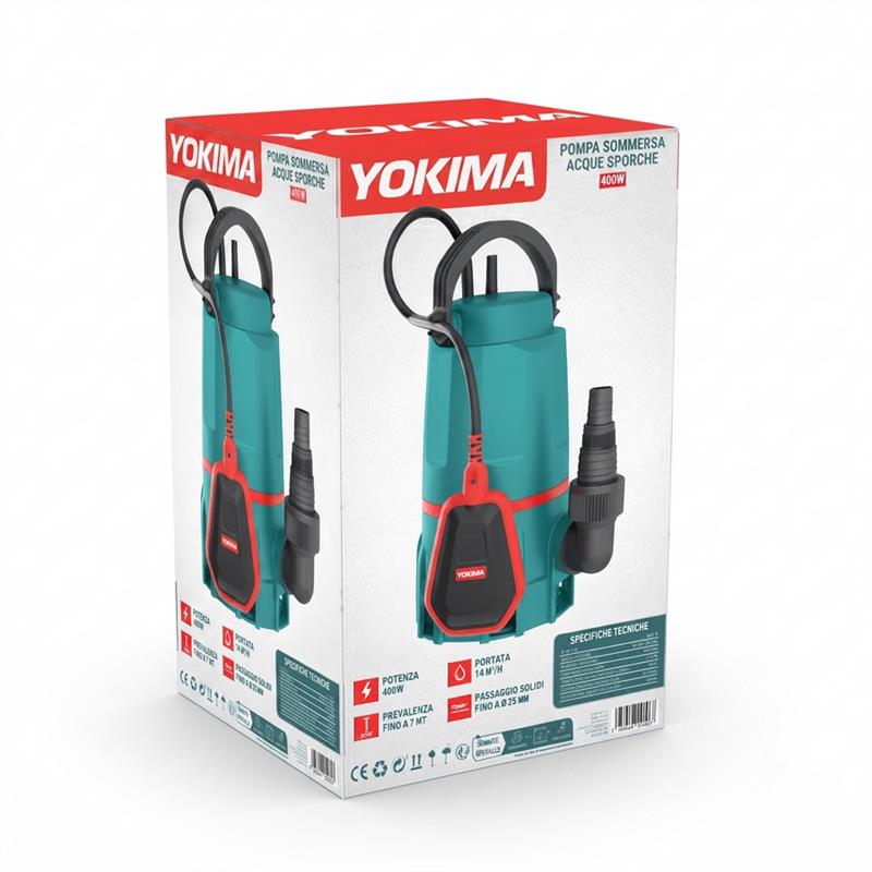 YOKIMA POMPA SOMMERSA ACQUE SPORCHE 400W