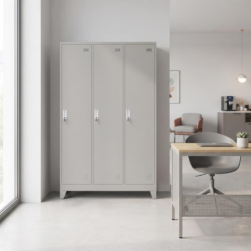 YUMI ARMADIO 3/A 90X45X190 CM GRIGIO