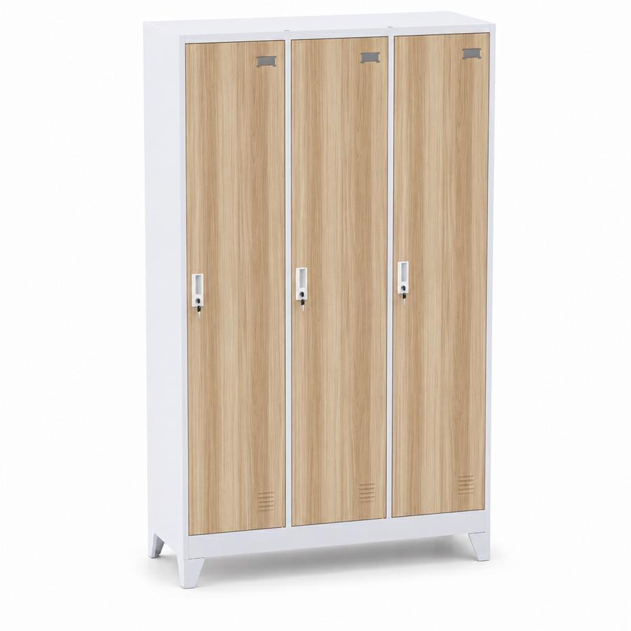YUMI ARMADIO 3/A 90X45X190 CM ROVERE/BIANCO