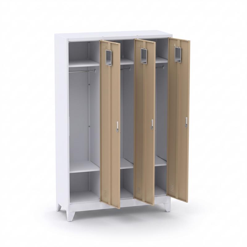 YUMI ARMADIO 3/A 90X45X190 CM ROVERE/BIANCO