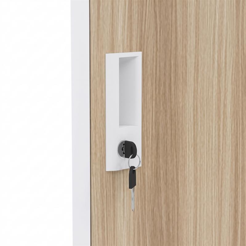 YUMI ARMADIO 3/A 90X45X190 CM ROVERE/BIANCO