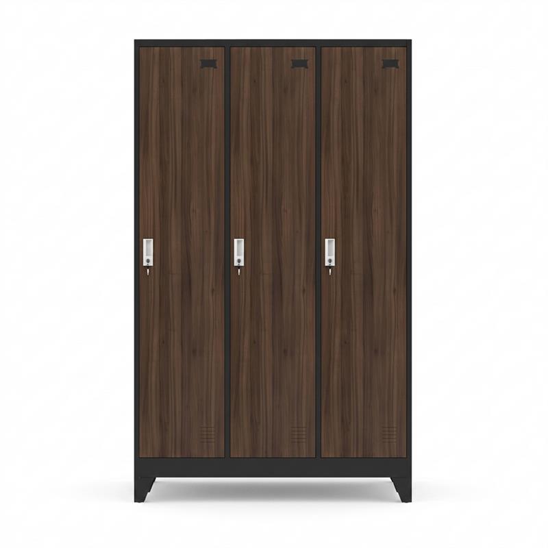 YUMI ARMADIO 3/A 90X45X190 CM NOCE/NERO