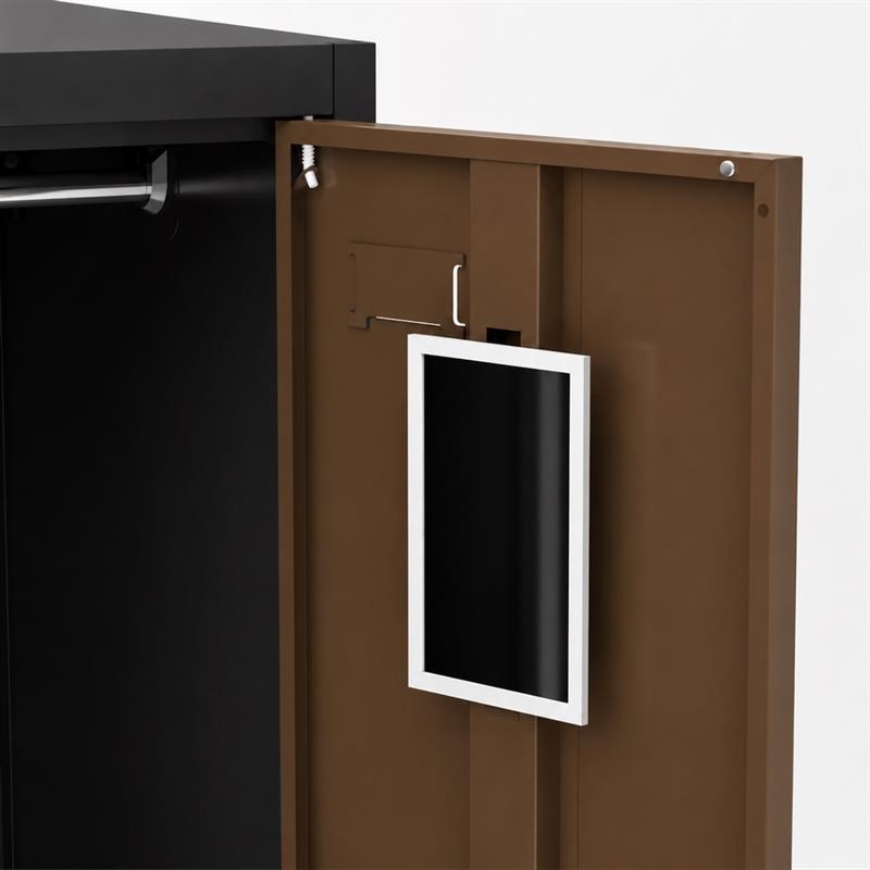 YUMI ARMADIO 6/A 90X45X190 CM NOCE/NERO