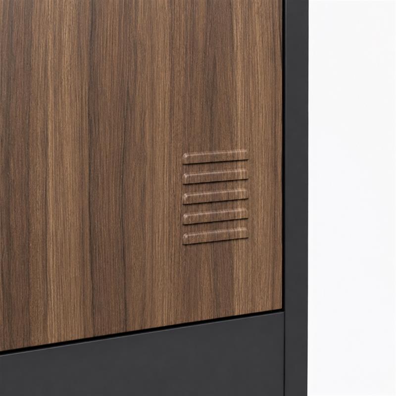 YUMI ARMADIO 6/A 90X45X190 CM NOCE/NERO