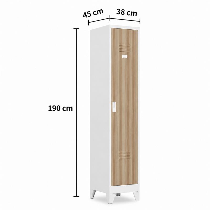 YUMI ARMADIO SPORCOPULITO 38X45X190 ROVERE/BIANCO