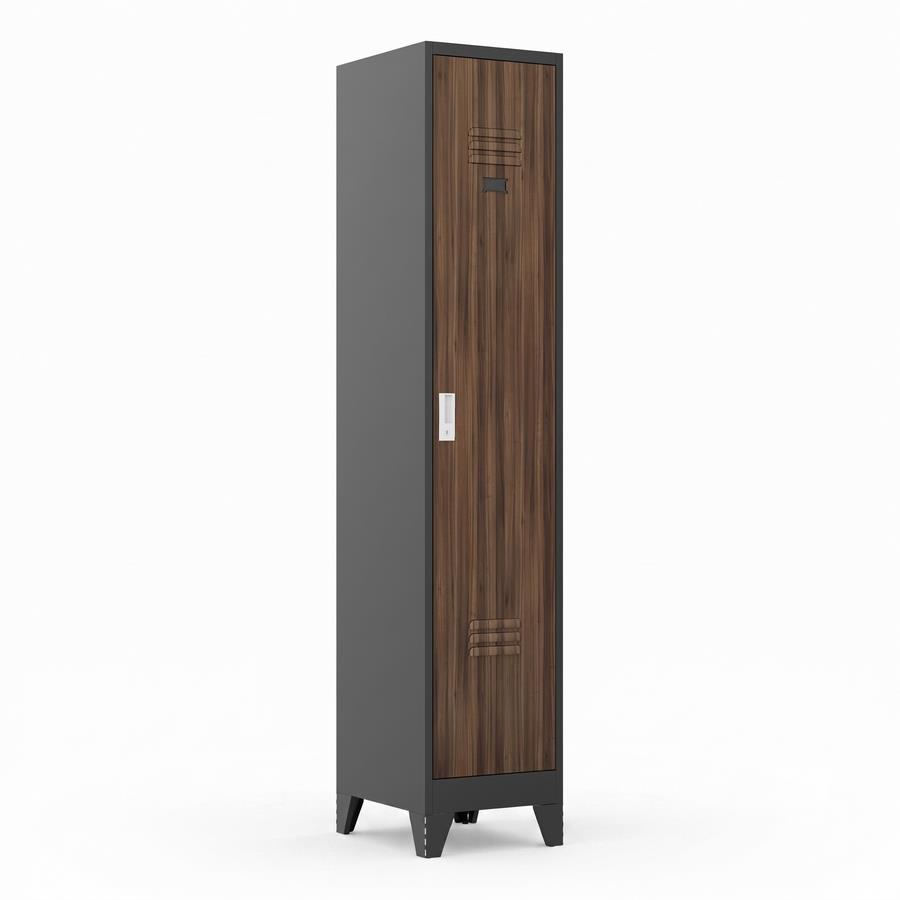 YUMI ARMADIO SPORCOPULITO 38X45X190 CM NOCE/NERO