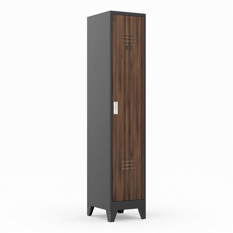 YUMI ARMADIO SPORCOPULITO 38X45X190 CM NOCE/NERO