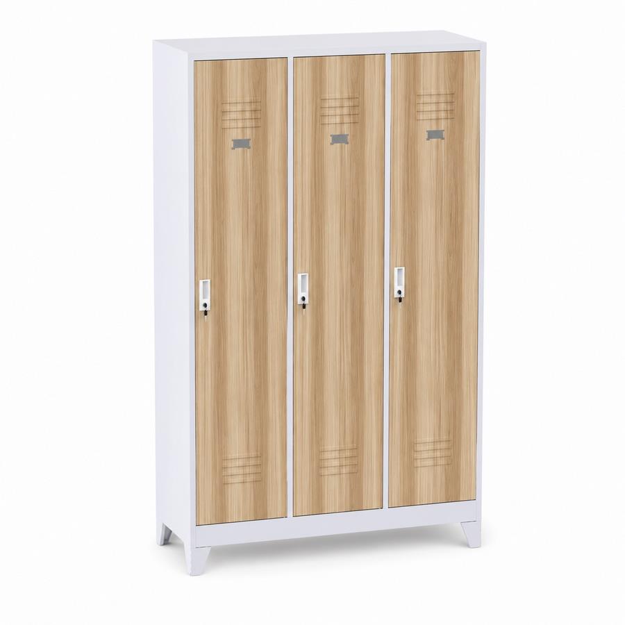 YUMI ARMADIO SPORCO PULITO 3/A 114X45X190 ROVERE/BIANCO