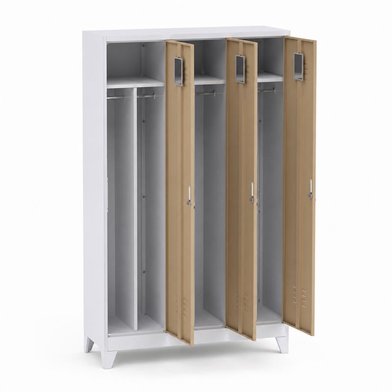 YUMI ARMADIO SPORCO PULITO 3/A 114X45X190 ROVERE/BIANCO