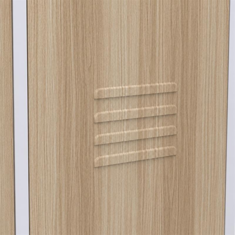 YUMI ARMADIO SPORCO PULITO 3/A 114X45X190 ROVERE/BIANCO
