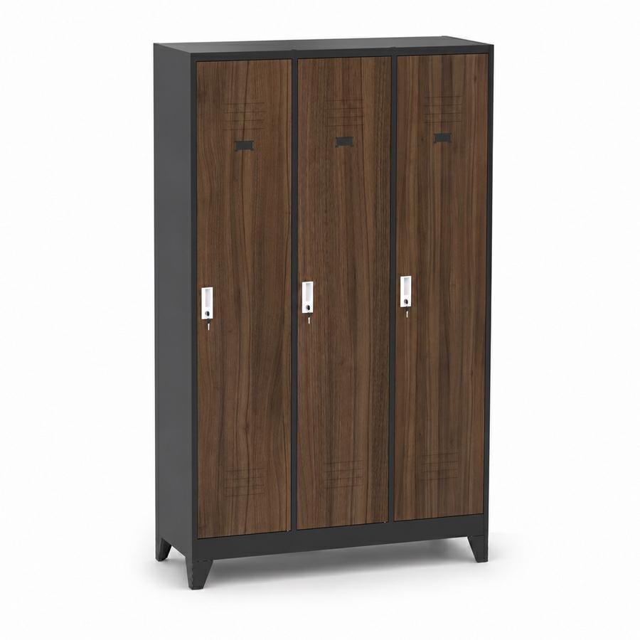 YUMI ARMADIO SPORCO PULITO 3/A 114X45X190 NOCE/NERO
