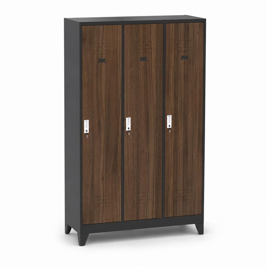YUMI ARMADIO SPORCO PULITO 3/A 114X45X190 NOCE/NERO