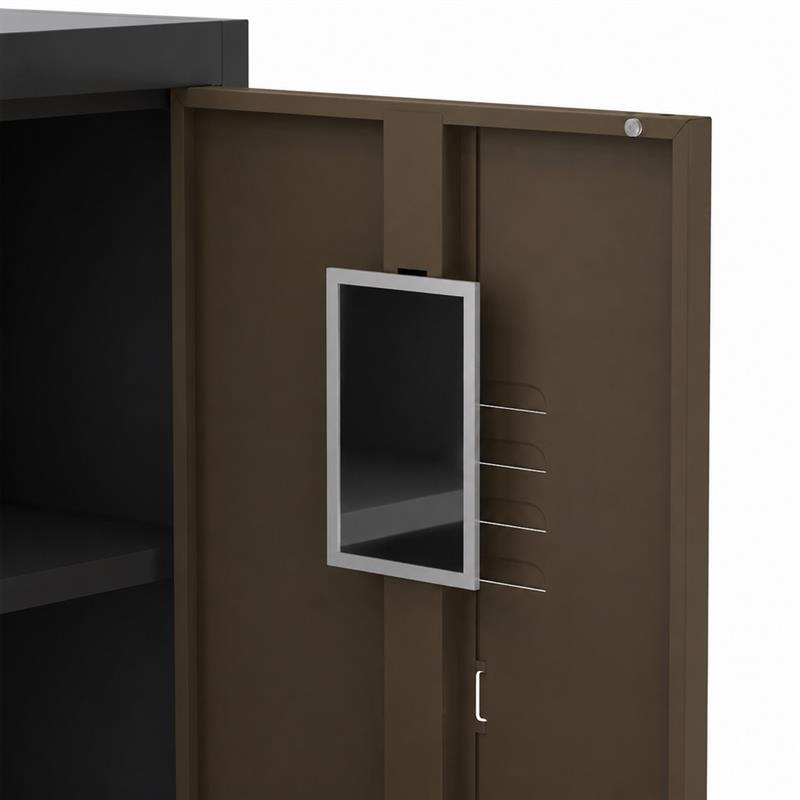 YUMI ARMADIO SPORCO PULITO 3/A 114X45X190 NOCE/NERO