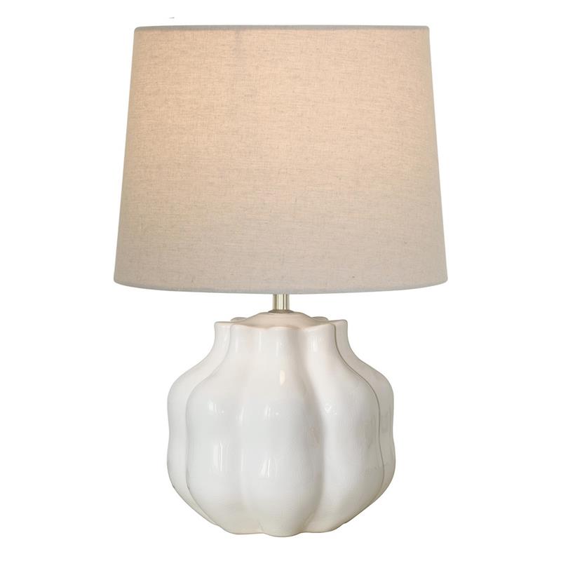 POMO LAMPADA IN CERAMICA BIANCA 30X30X45,5CM