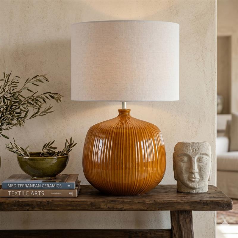 ELBA LAMPADA IN CERAMICA TERRACOTTA 50X50X70CM