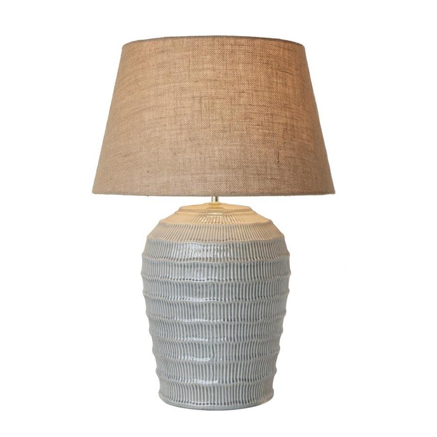 Lampada da tavolo in ceramica grigia 50x50x72,5 cm - Texta