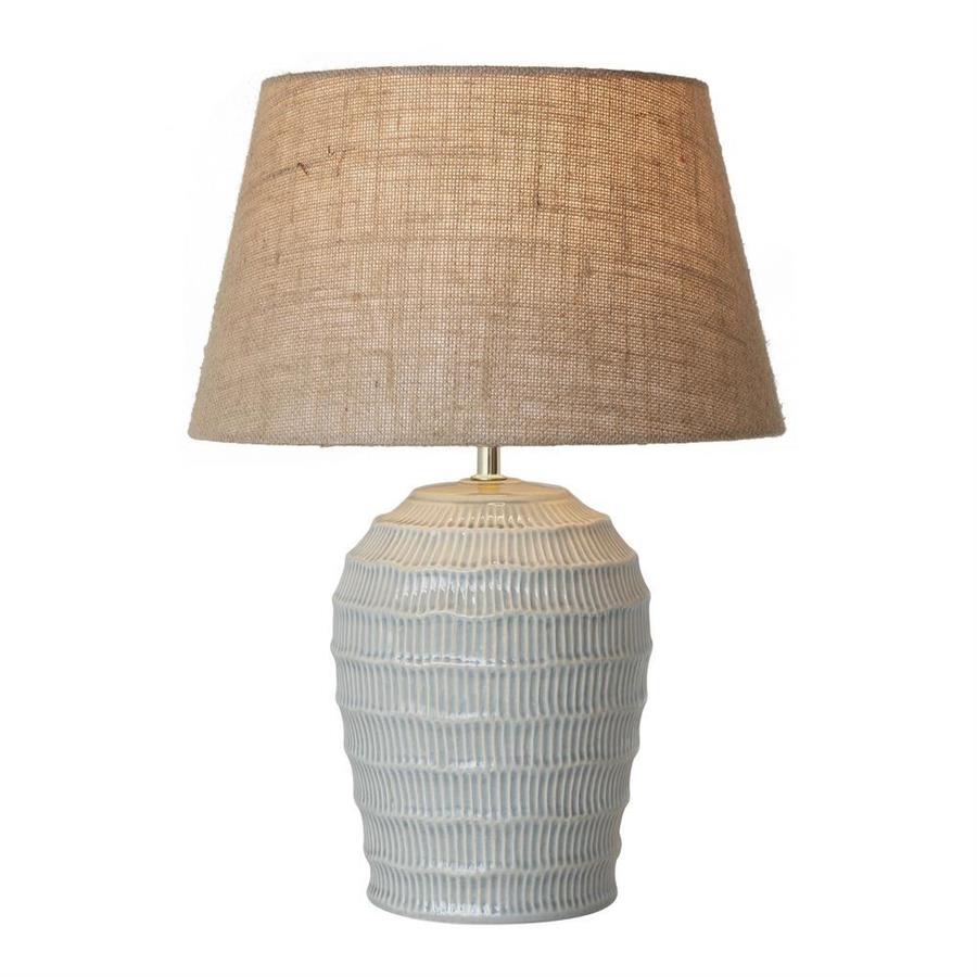 Lampada da tavolo in ceramica grigia 38x38x52 cm - Texta