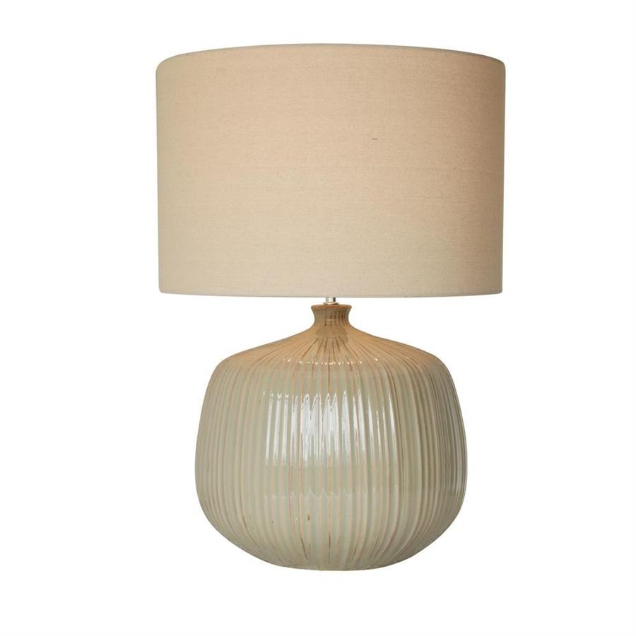 Lampada da tavolo in ceramica beige 50x50x70 cm - Elba