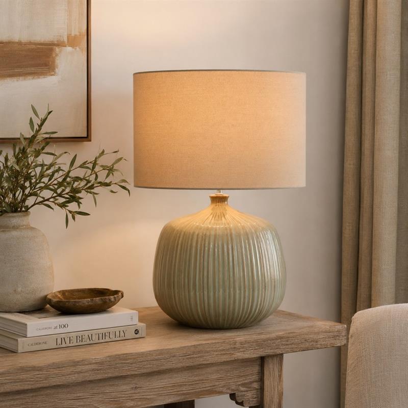 ELBA LAMPADA IN CERAMICA BEIGE 50X50X70CM