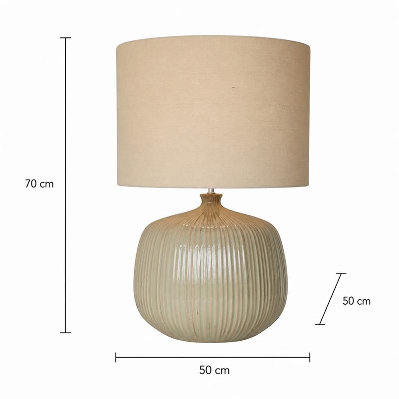 ELBA LAMPADA IN CERAMICA BEIGE 50X50X70CM