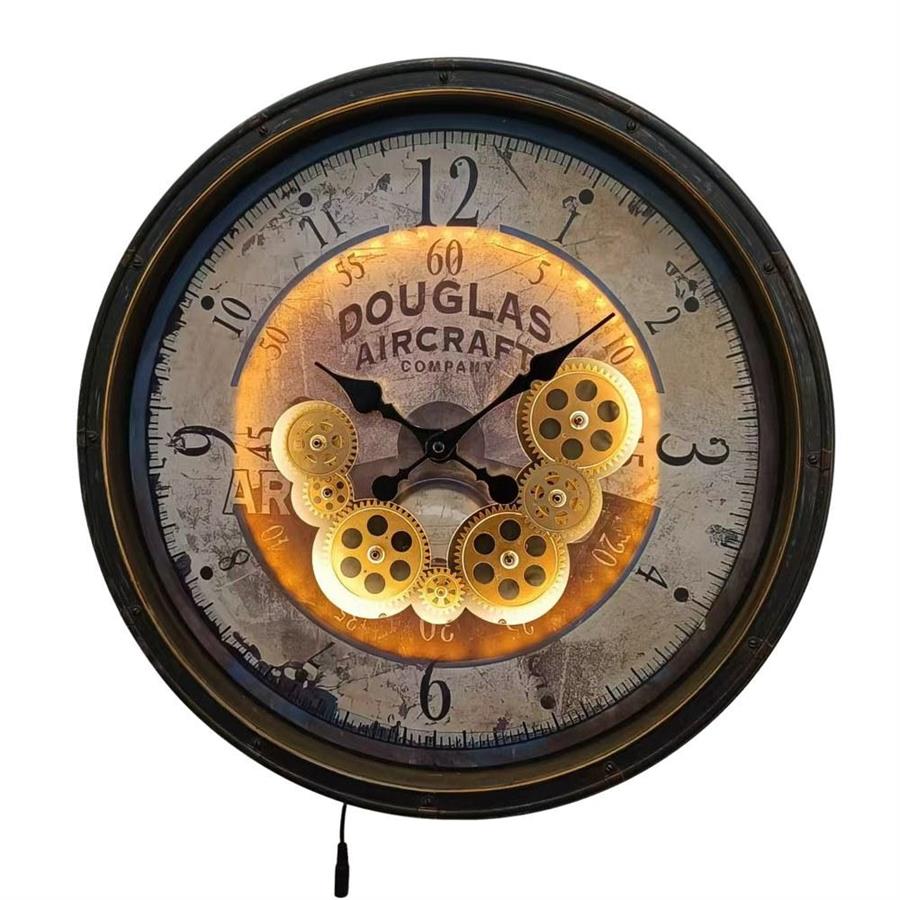 Orologio da parete vintage con ingranaggi 50,8 cm - Douglas