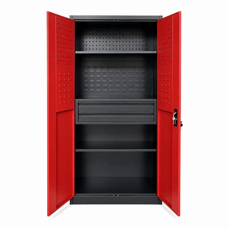 Armadio garage portautensili in metallo 2 ante 92x50x185 cm - Roy