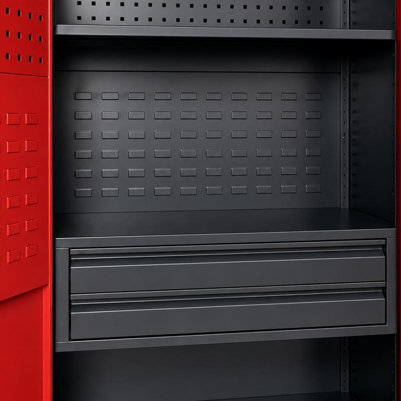 Armadio garage portautensili in metallo 2 ante 92x50x185 cm - Roy