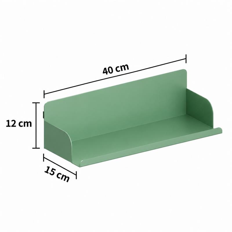 Mensola metallica salvia 40x13x12  reversibile - Pop