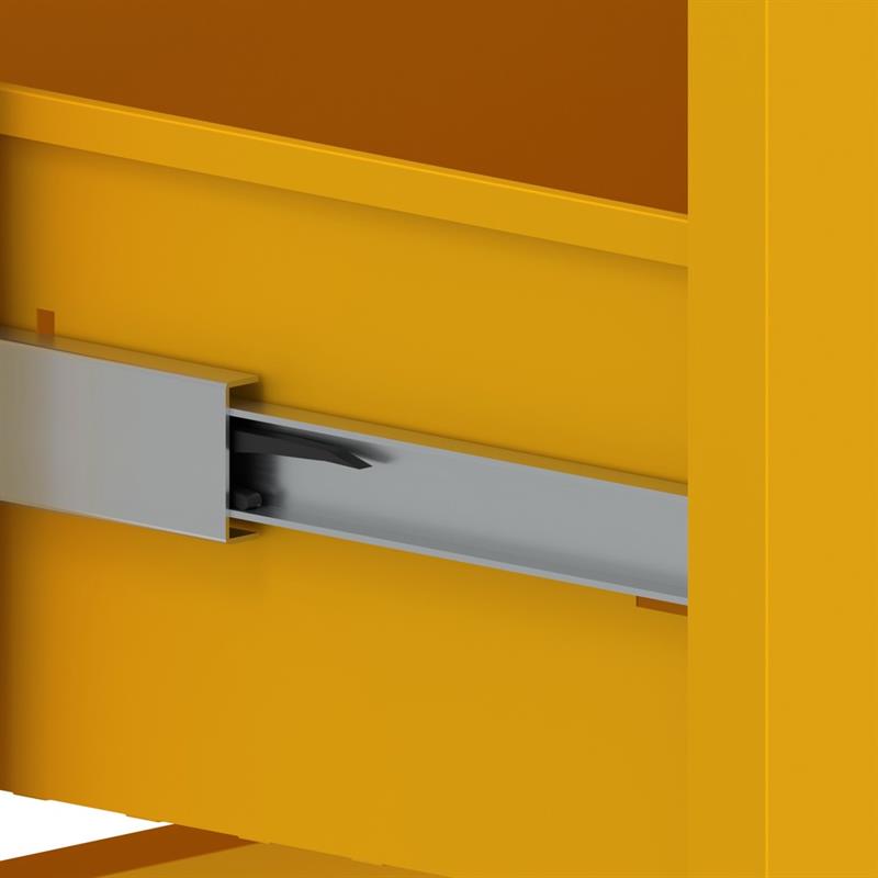 Cassettiera 4 cassetti acciaio laminato 60x38x101 senape - Pop