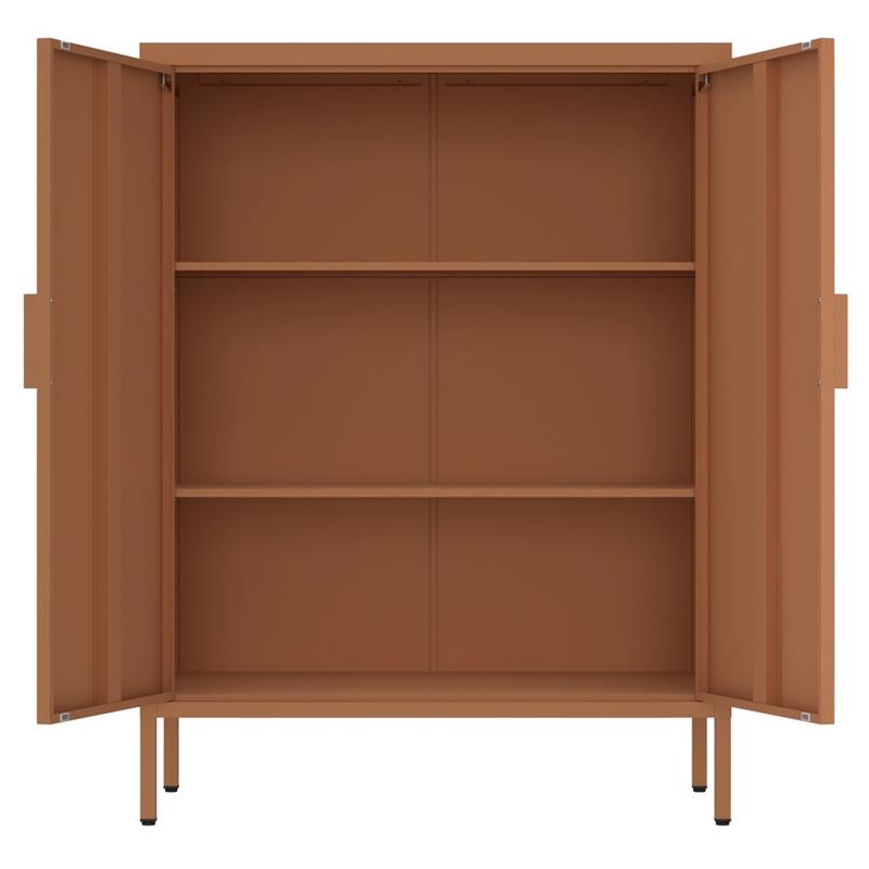 Credenza metallica 2 ante mattone 80x38x100 - Pop