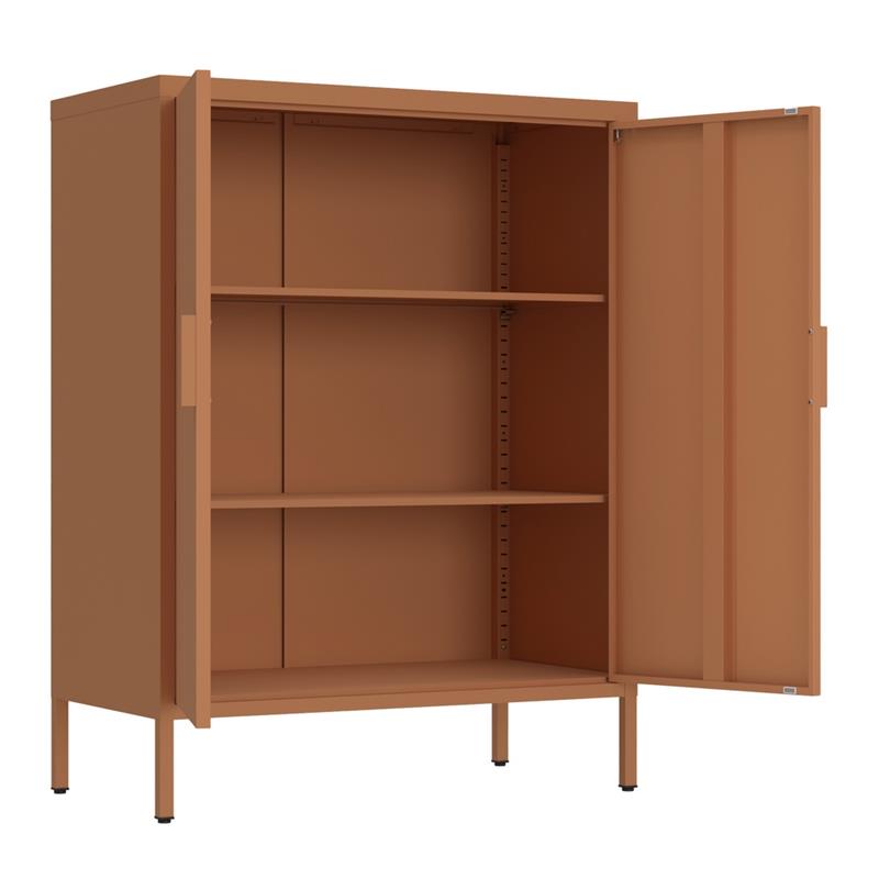 Credenza metallica 2 ante mattone 80x38x100 - Pop