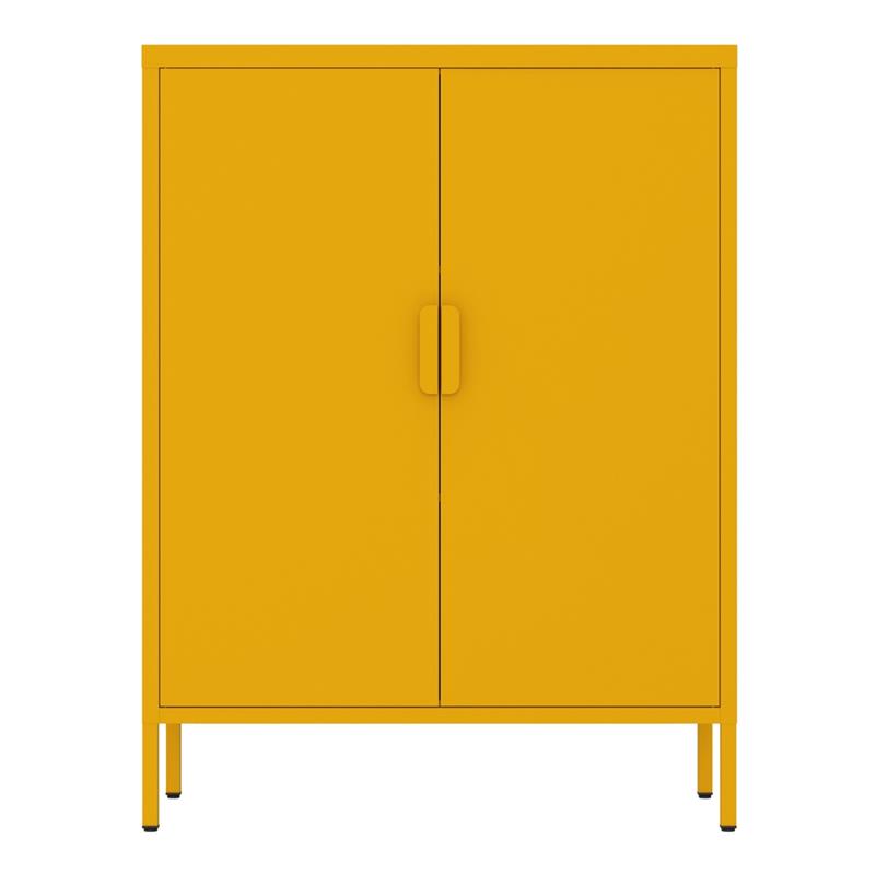 Credenza metallica 2 ante senape 80x38x100 - Pop
