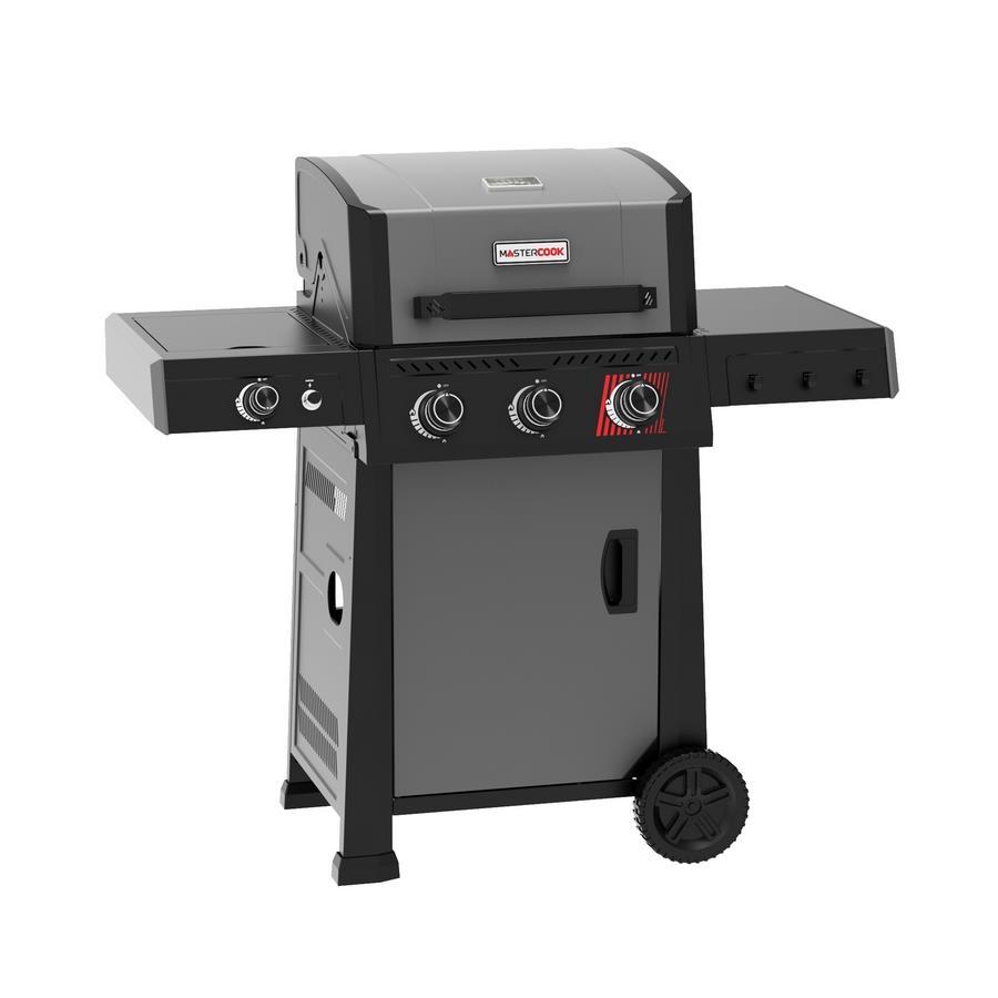 Barbecue a gas 3 fuochi + 1 fornello laterale  - Bully
