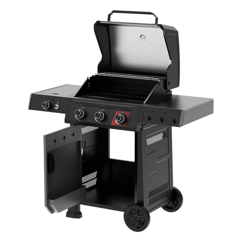Barbecue a gas 3 fuochi + 1 fornello laterale  - Bully