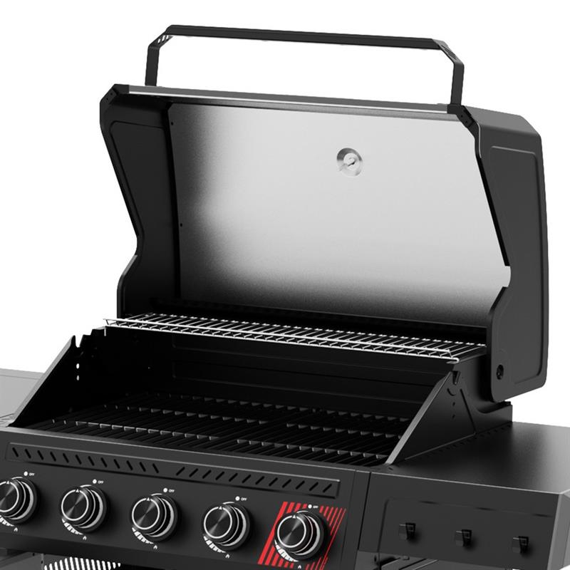 Barbecue a gas 5 fuochi + 1 fornello laterale  - Bully