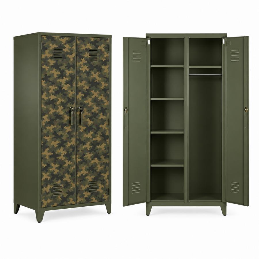 Armadio sporco pulito camouflage 85x50x190 cm - Yumi