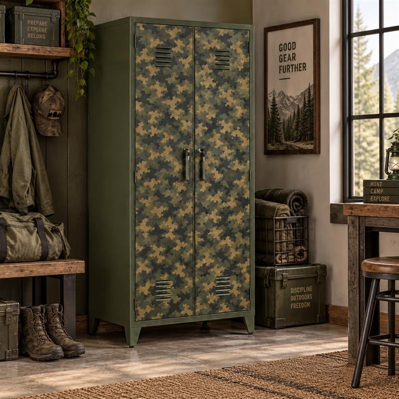 Armadio sporco pulito camouflage 85x50x190 cm - Yumi